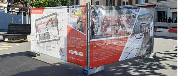 Bâches micro-perforées grand format - Zones de travaux